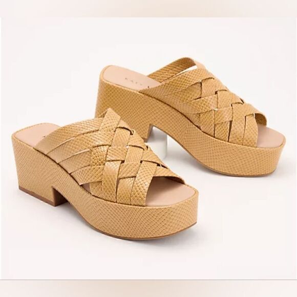 KATY PERRY Women's The BUSY BEE Criss Cross SLIDE Wedge Sandals TRANQUIL BLUE - Picture 8 of 10